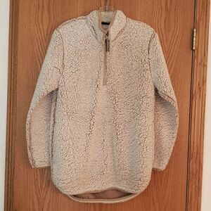 Very Nice Canyon Creek Teddy Bear 1/4 Zip Sweater Sz M
